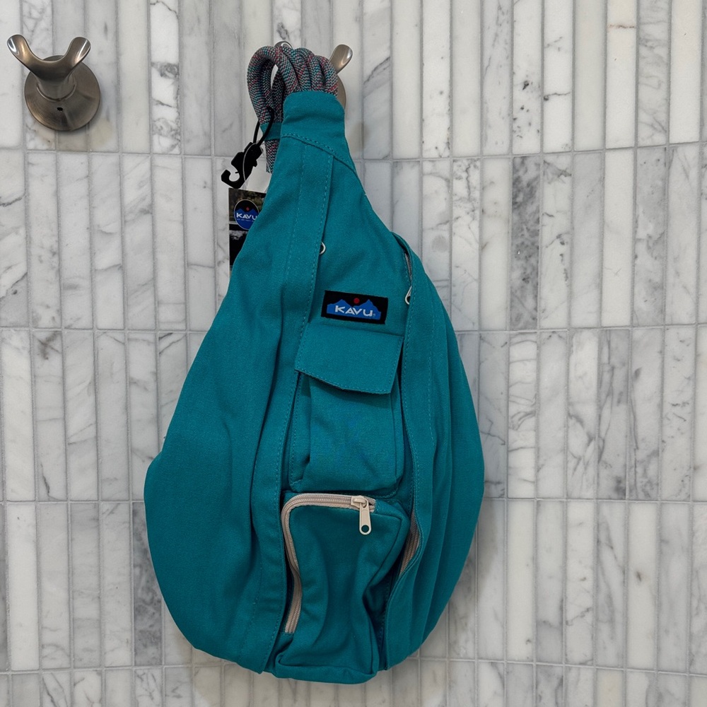 KAVU NWT Teal Rope Sling Backpack